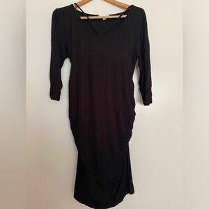 nine britton Midi Dress with Ruching NWOT